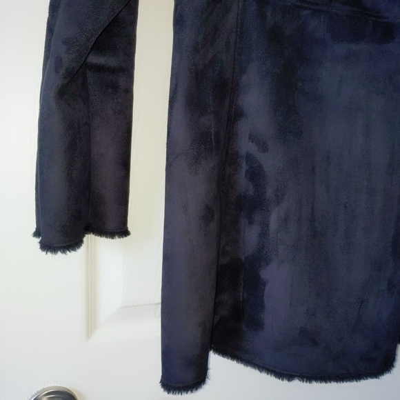 Dennis Basso black plush faux fur coat with hood size Small - Picture 8 of 15